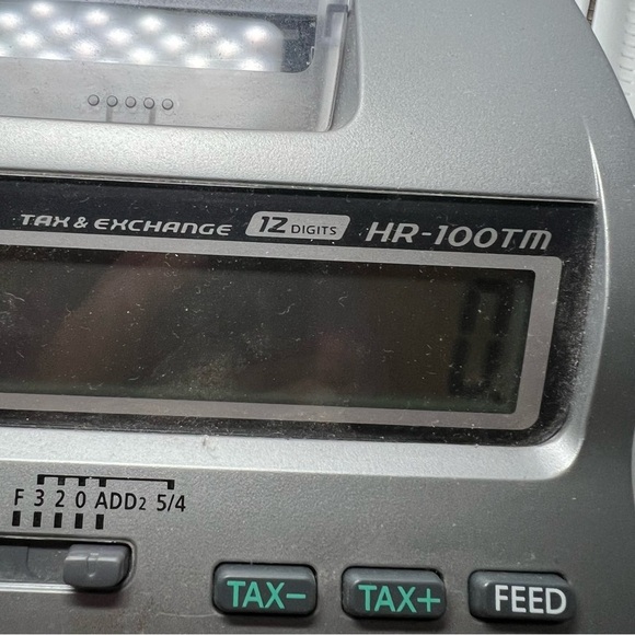 CASIO HR-100TM MINI DESKTOP CALCULATOR Accountant TESTED 10 key Tax & Exchange - Picture 3 of 6